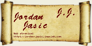 Jordan Jašić vizit kartica